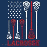 Lacrosse American Flag LAX Lacrosse Apparel Lacrosse Player Mousepad thumb 1
