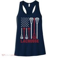 Lacrosse American Flag LAX Lacrosse Apparel Lacrosse Player Women's Tank Top thumb 0