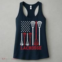 Lacrosse American Flag LAX Lacrosse Apparel Lacrosse Player Women's Tank Top thumb 3