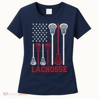 Lacrosse American Flag LAX Lacrosse Apparel Lacrosse Player Women's T-Shirt thumb 0