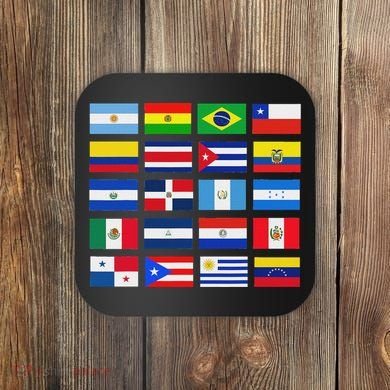 Latin American Flags Hispanic Heritage Month Coaster