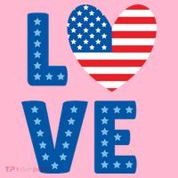 Love American Flag Heart 4th Of July Coaster thumb 2