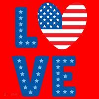 Love American Flag Heart 4th Of July Santa Hat thumb 1