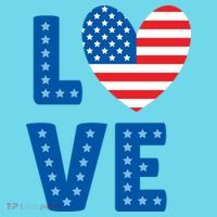 Love American Flag Heart 4th Of July T-Shirt thumb 6