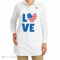 Love American Flag Heart 4th Of July Apron thumb 2