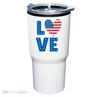 Love American Flag Heart 4th Of July Tumbler thumb 0