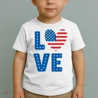 Love American Flag Heart 4th Of July Toddler T-Shirt thumb 2