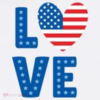 Love American Flag Heart 4th Of July Kids Sweatshirt thumb 2