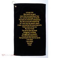Let Any Fish Who Meets My Gaze Golf Towel thumb 0