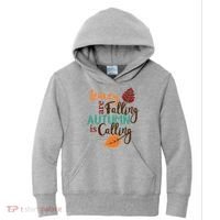 Leaves Are Falling Autumn Is Calling Kids Hoodie thumb 0