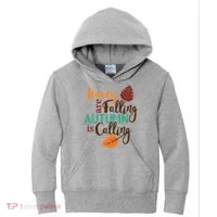 Leaves Are Falling Autumn Is Calling Kids Hoodie thumb 0