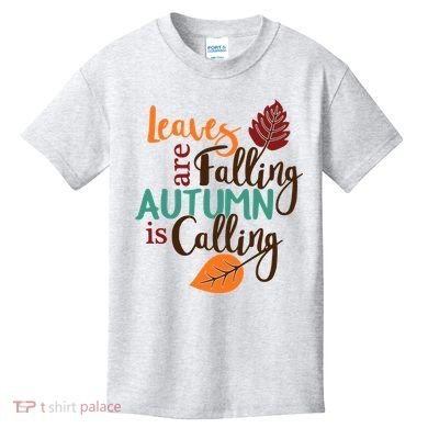 Leaves Are Falling Autumn Is Calling Kids T-Shirt