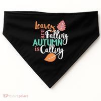 Leaves Are Falling Autumn Is Calling USA-Made Doggie Bandana thumb 0