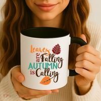 Leaves Are Falling Autumn Is Calling Coffee Mug thumb 3