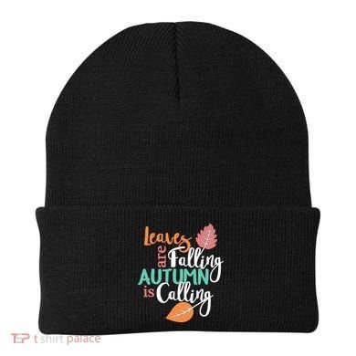 Leaves Are Falling Autumn Is Calling Beanie