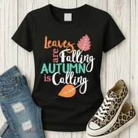 Leaves Are Falling Autumn Is Calling Women's T-Shirt thumb 3