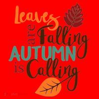 Leaves Are Falling Autumn Is Calling Santa Hat thumb 1