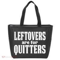 Leftovers Are For Quitters Funny Holiday Tote Bag thumb 0