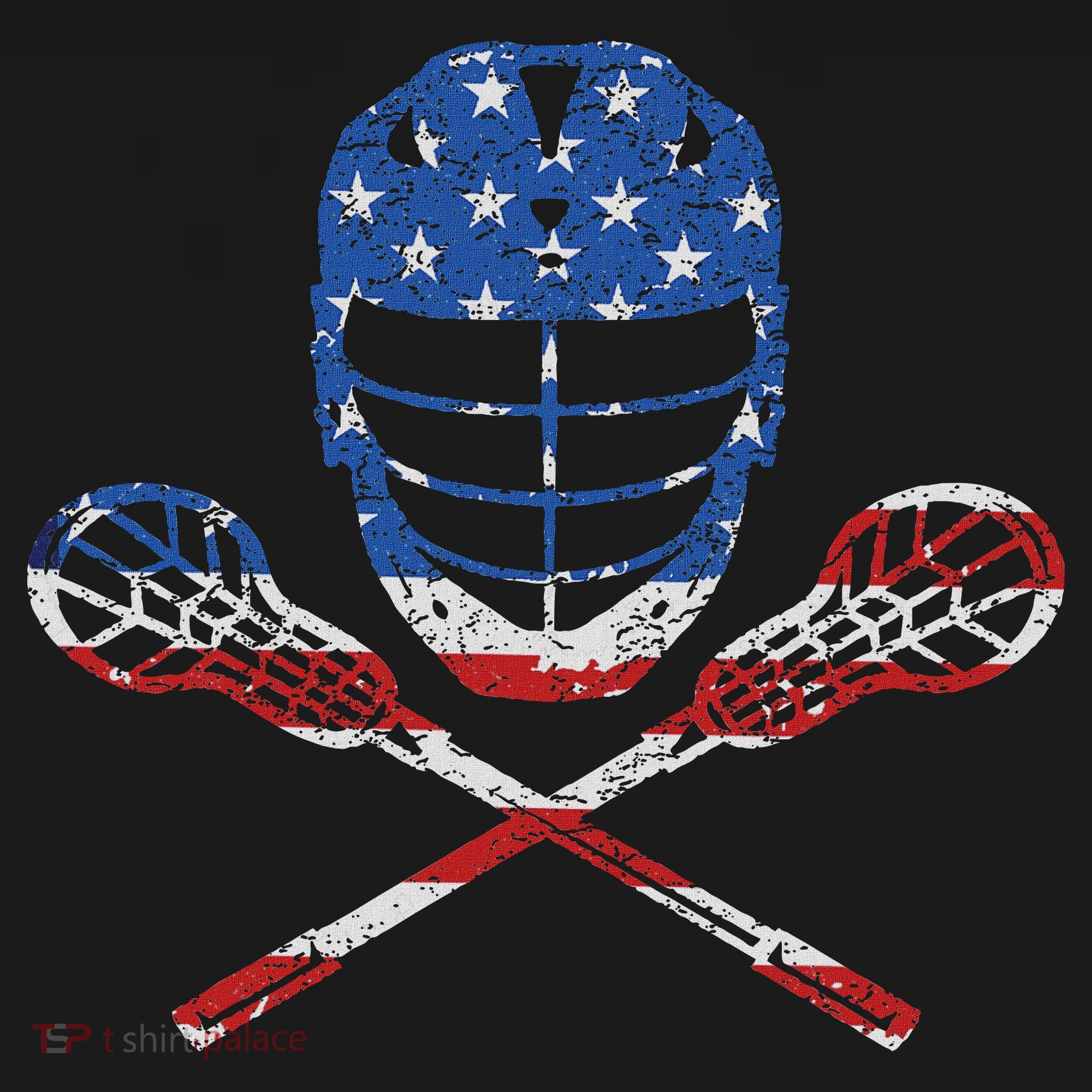 Lacrosse American Flag Lax Helmet Sticks 4th Of July Gifts Women's Hoodie