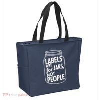Labels Are For Jars Not People Tote Bag thumb 2