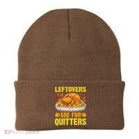 Leftovers Are For Quitters Thanksgiving Turkey Dinner Beanie thumb 0