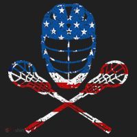 Lacrosse American Flag Lax Helmet Sticks Women's Sweatshirt thumb 2