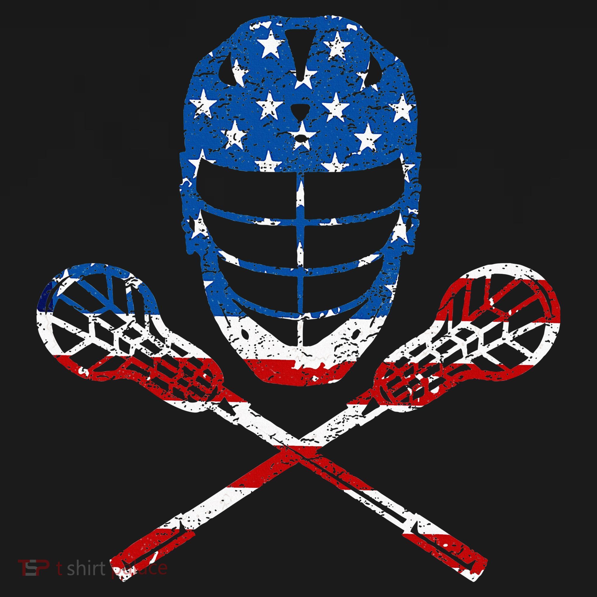 Lacrosse American Flag Lax Helmet Sticks Backpack