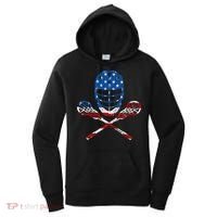Lacrosse American Flag Lax Helmet Sticks Women's Hoodie thumb 0