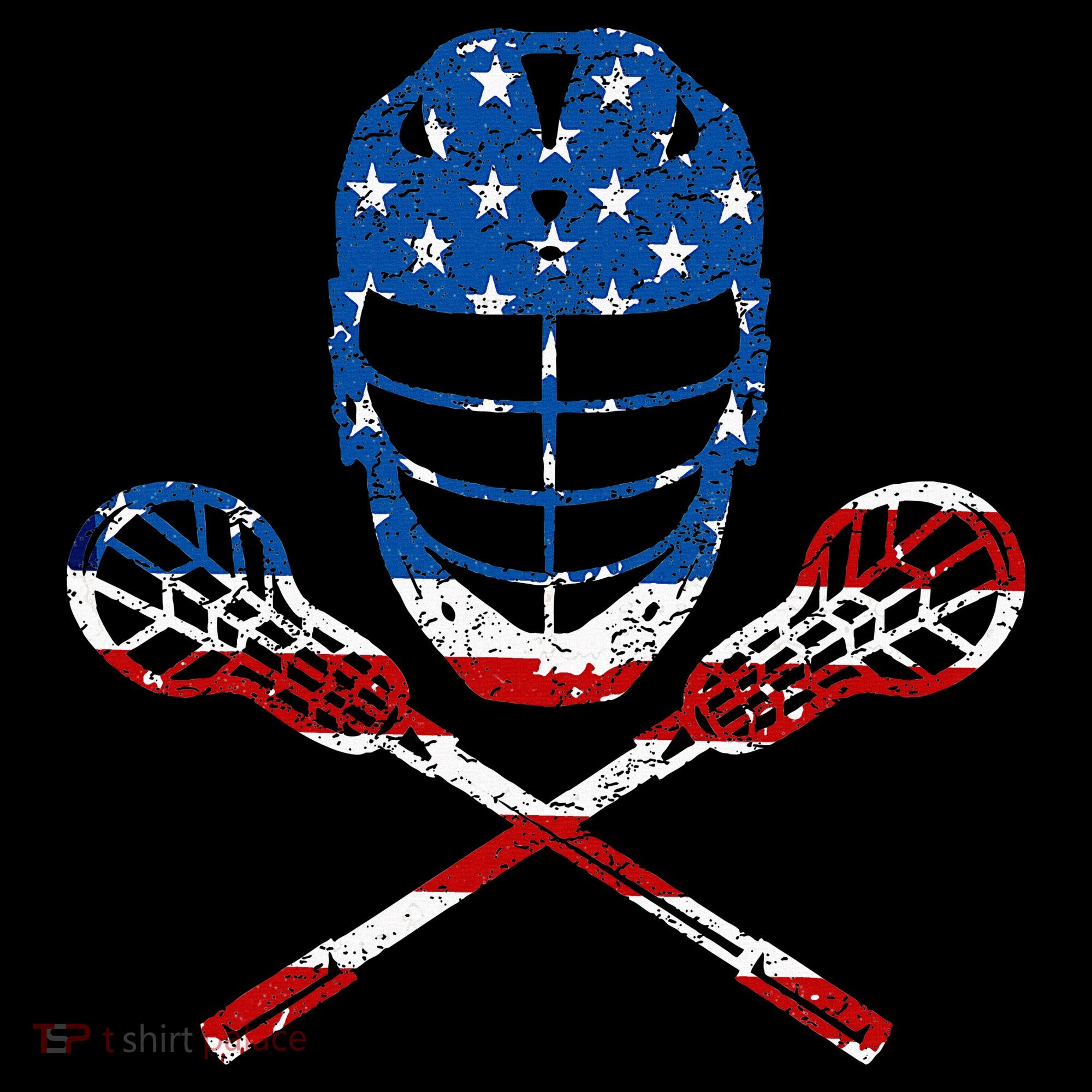 Lacrosse American Flag Lax Helmet Sticks Women's Hoodie