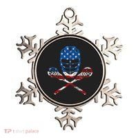 Lacrosse American Flag Lax Helmet Sticks Ornament thumb 0