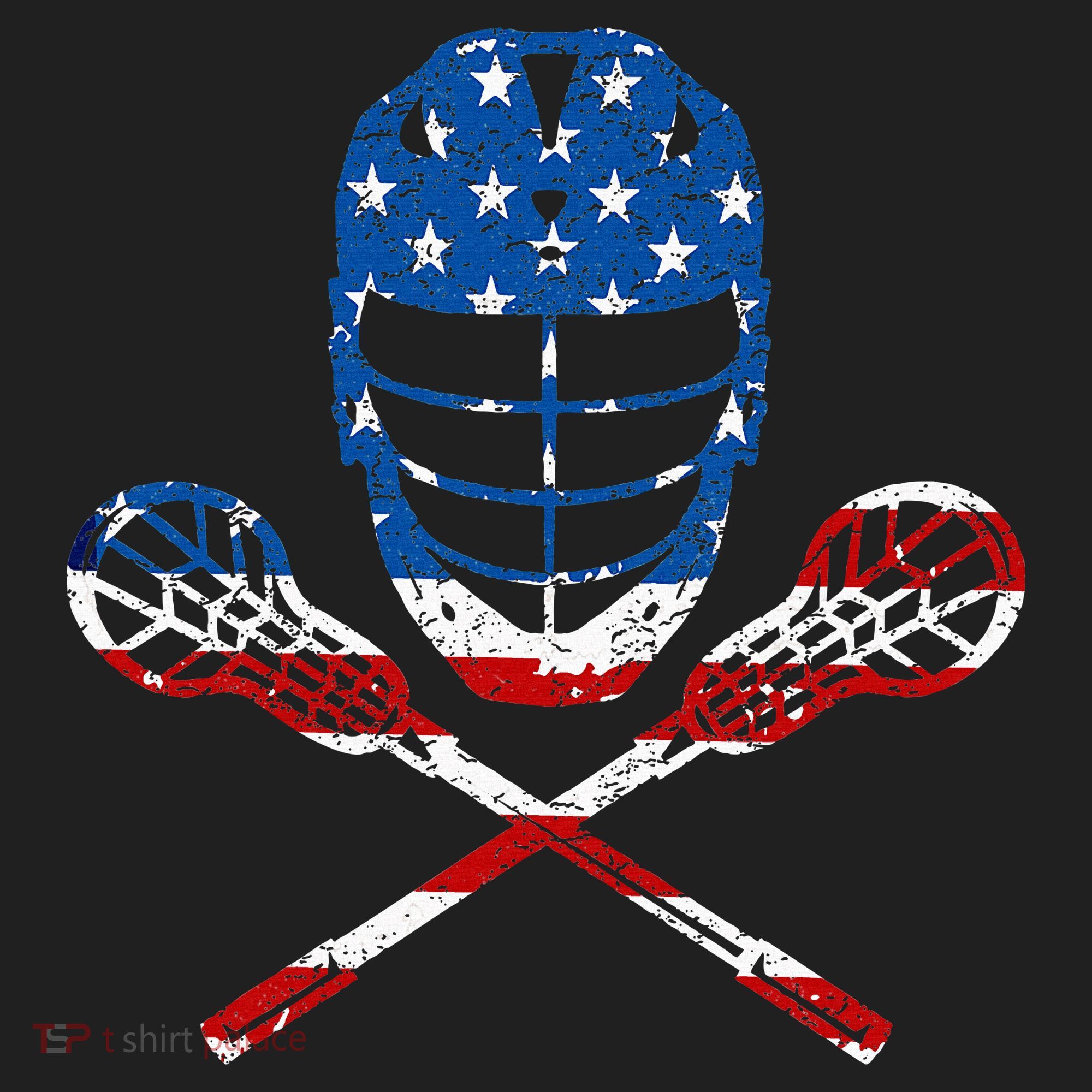 Lacrosse American Flag Lax Helmet Sticks Hat