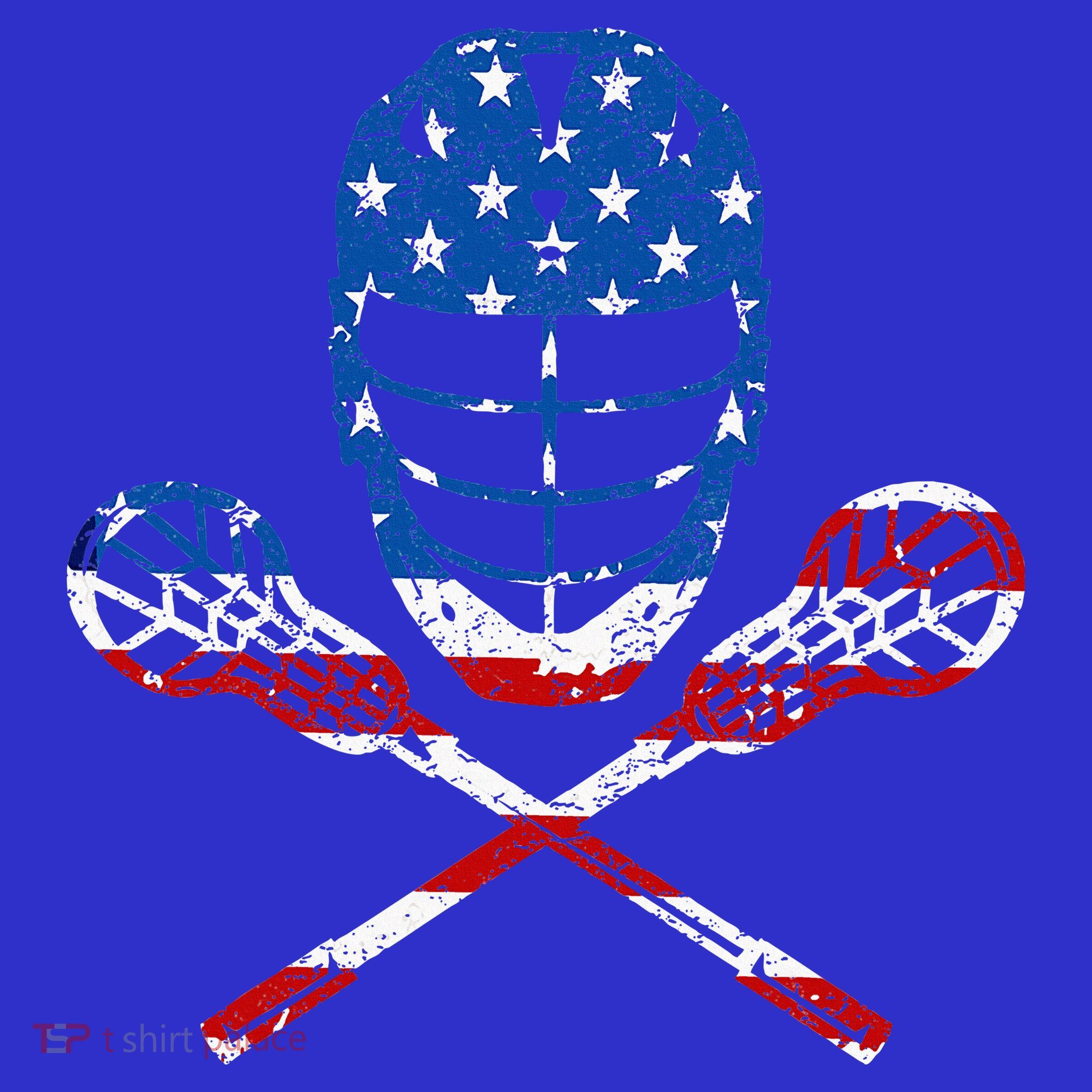 Lacrosse American Flag Lax Helmet Sticks Sweatshirt