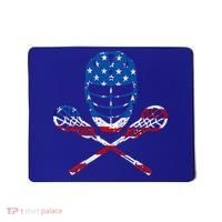 Lacrosse American Flag Lax Helmet Sticks Mousepad thumb 0