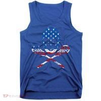 Lacrosse American Flag Lax Helmet Sticks Tank Top thumb 0