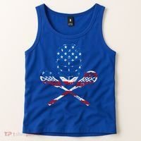 Lacrosse American Flag Lax Helmet Sticks Tank Top thumb 2