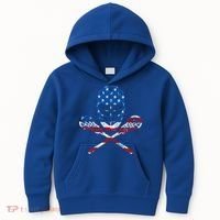 Lacrosse American Flag Lax Helmet Sticks Kids Hoodie thumb 0
