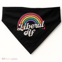 Liberal Af Funny Political Democrat Democratic Party Woke USA-Made Doggie Bandana thumb 0