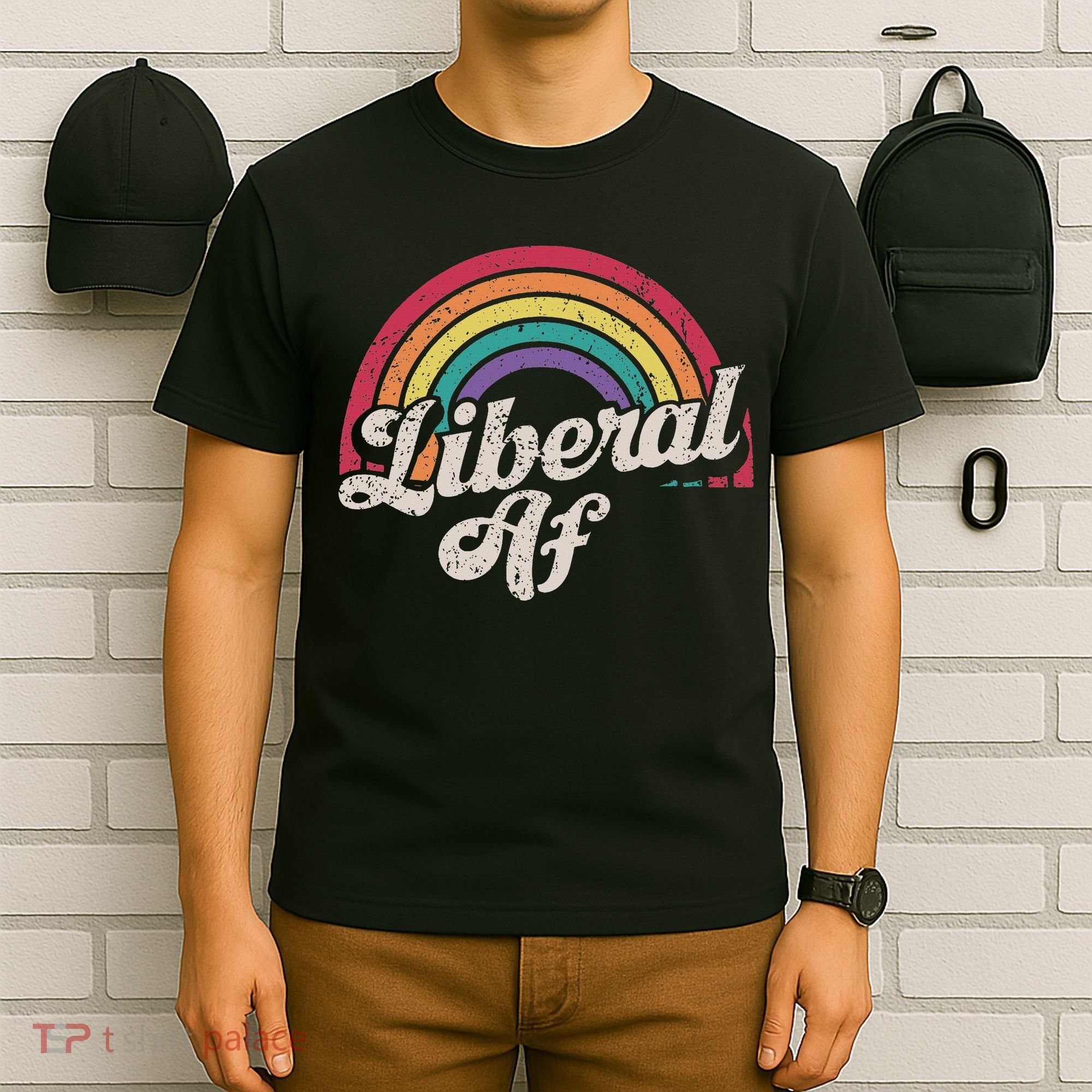 Liberal Af Funny Political Democrat Democratic Party Woke T-Shirt