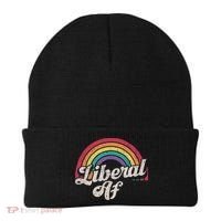 Liberal Af Funny Political Democrat Democratic Party Woke Beanie thumb 0