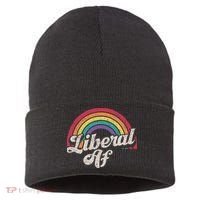 Liberal Af Funny Political Democrat Democratic Party Woke Sustainable Knit Beanie thumb 0