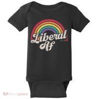 Liberal Af Funny Political Democrat Democratic Party Woke Baby Bodysuit thumb 0