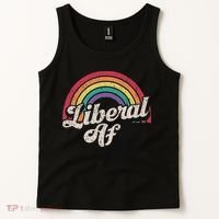 Liberal Af Funny Political Democrat Democratic Party Woke Tank Top thumb 2