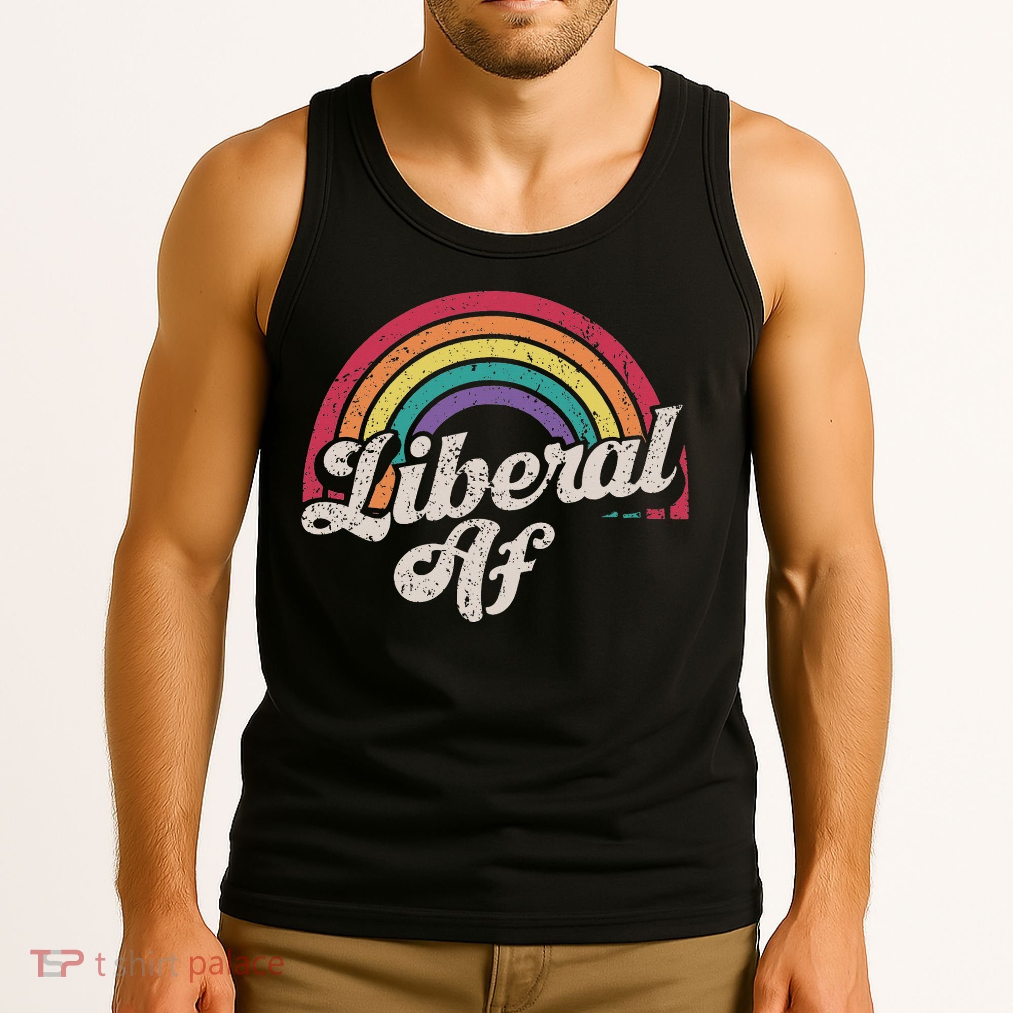 Liberal Af Funny Political Democrat Democratic Party Woke Tank Top