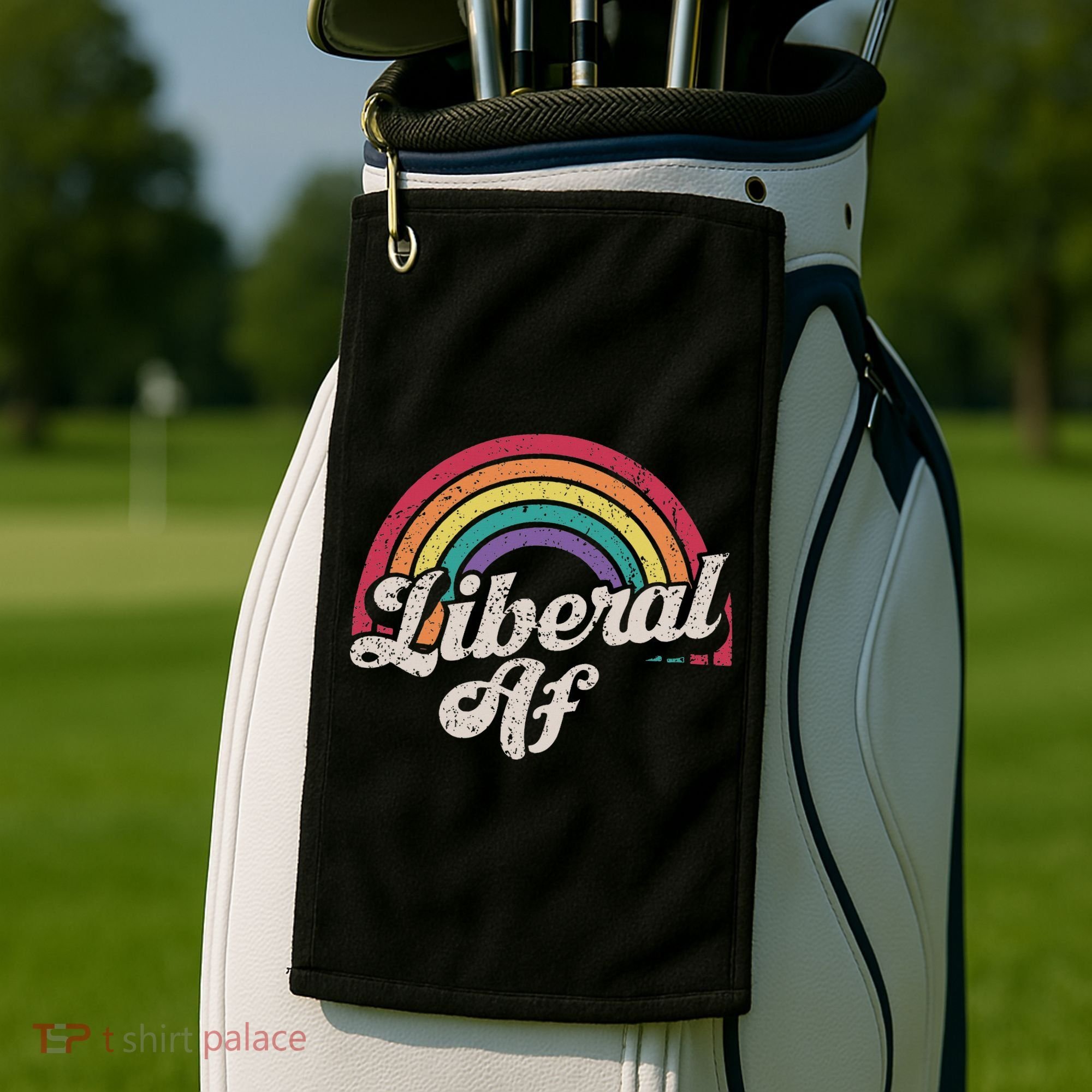 Liberal Af Funny Political Democrat Democratic Party Woke Golf Towel