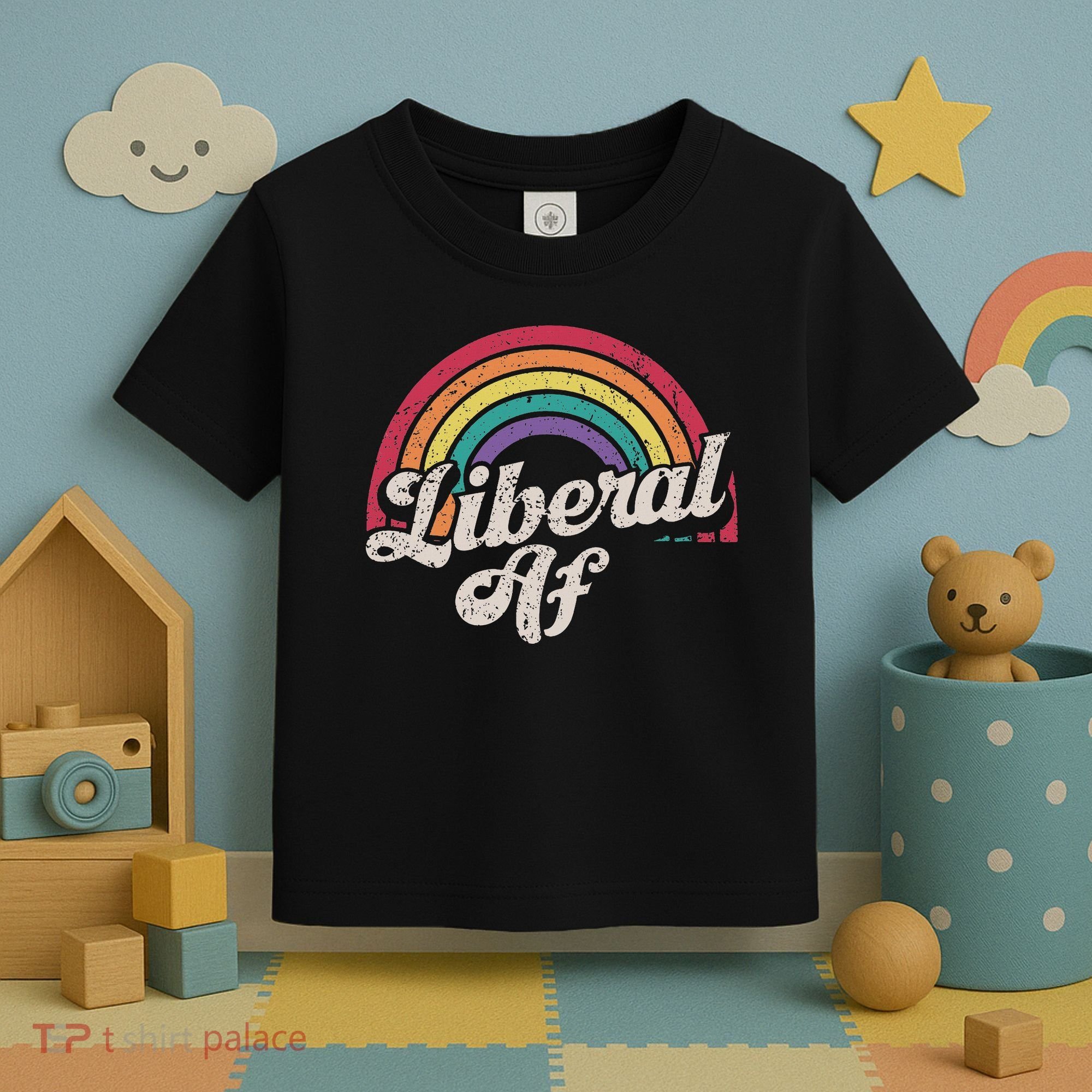 Liberal Af Funny Political Democrat Democratic Party Woke Toddler T-Shirt