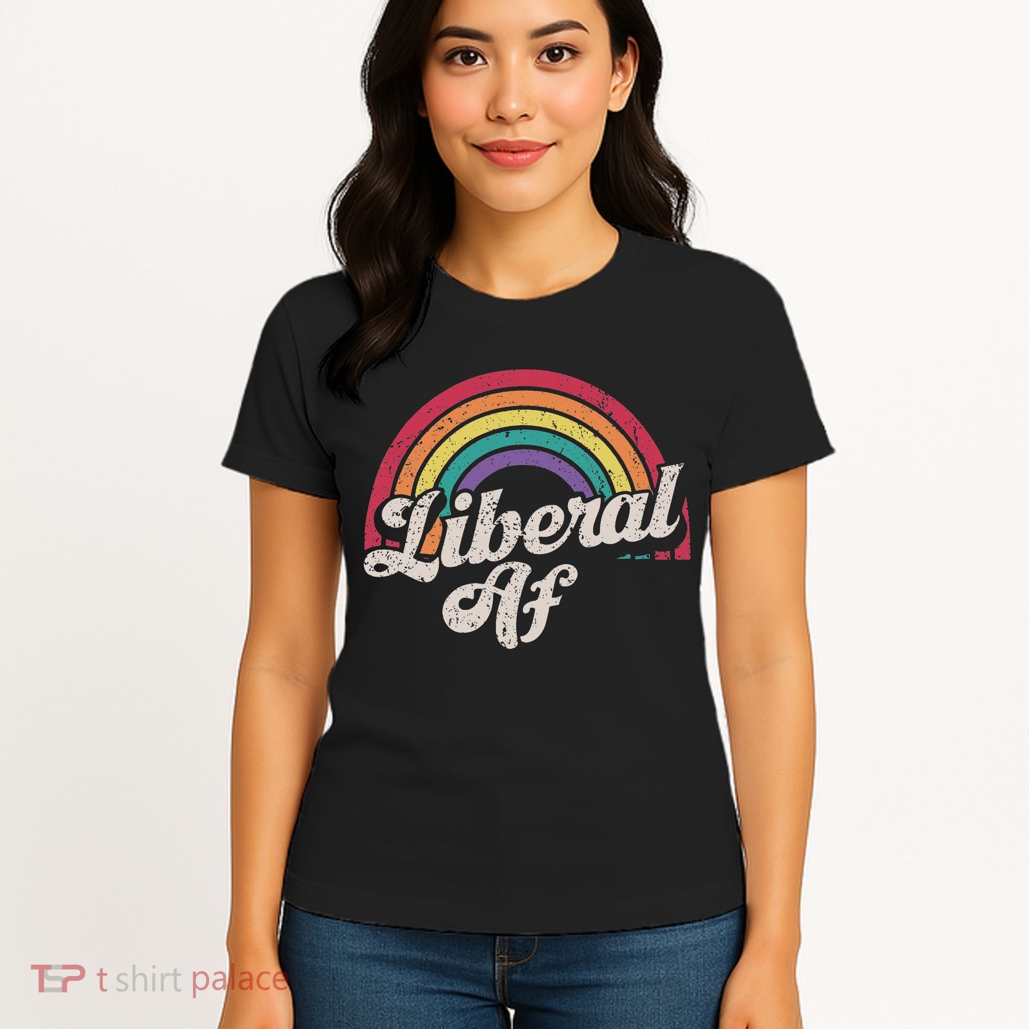 Liberal Af Funny Political Democrat Democratic Party Woke Women's T-Shirt