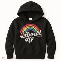 Liberal Af Funny Political Democrat Democratic Party Woke Kids Hoodie thumb 0