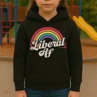 Liberal Af Funny Political Democrat Democratic Party Woke Kids Hoodie thumb 3