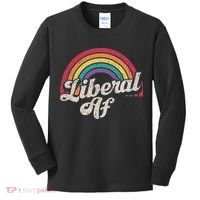 Liberal Af Funny Political Democrat Democratic Party Woke Kids Long Sleeve Shirt thumb 0