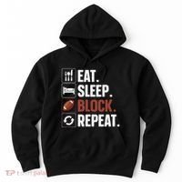 Lineman Art For Women Football Player Offensive Lineman Hoodie thumb 0